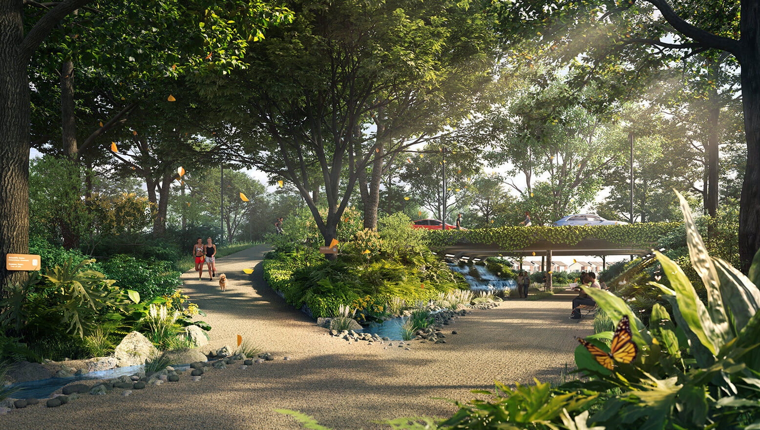 Central Parkway connecting Gamuda Gardens with parks and amenities